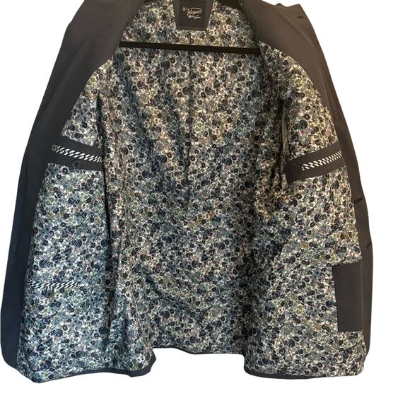 Original Penguin Men’s 44 Blue Cotton Blazer Floral Lining Two Button Sport Coat - Picture 6 of 8